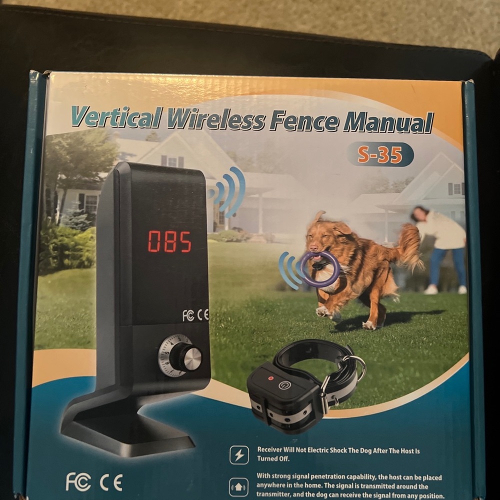 Vertical Wireless Fence Manuel S-35 Vibrate/Electric (OPEN BOX )